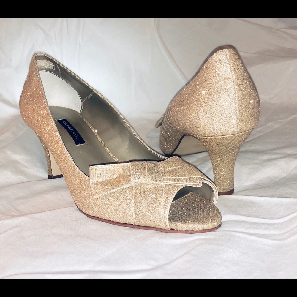 Women Gold Sparkle heels